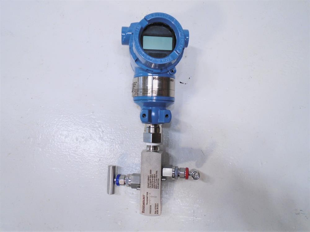 Rosemount 3051 Pressure Transmitter w/ Manifold Valve 3051TG4A2B21AE5M5Q4S5